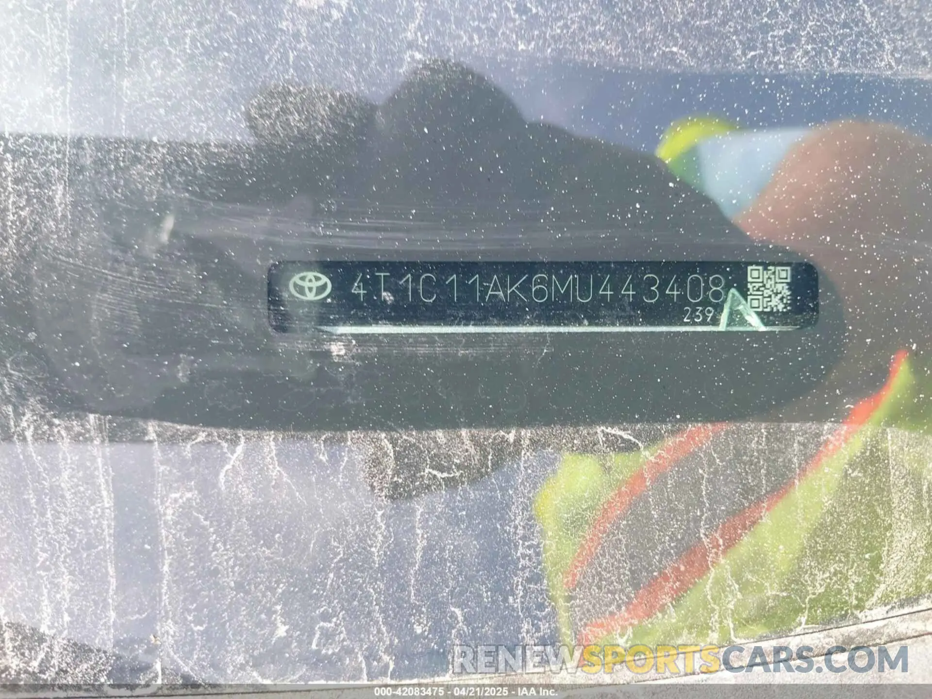 9 Photograph of a damaged car 4T1C11AK6MU443408 TOYOTA CAMRY 2021