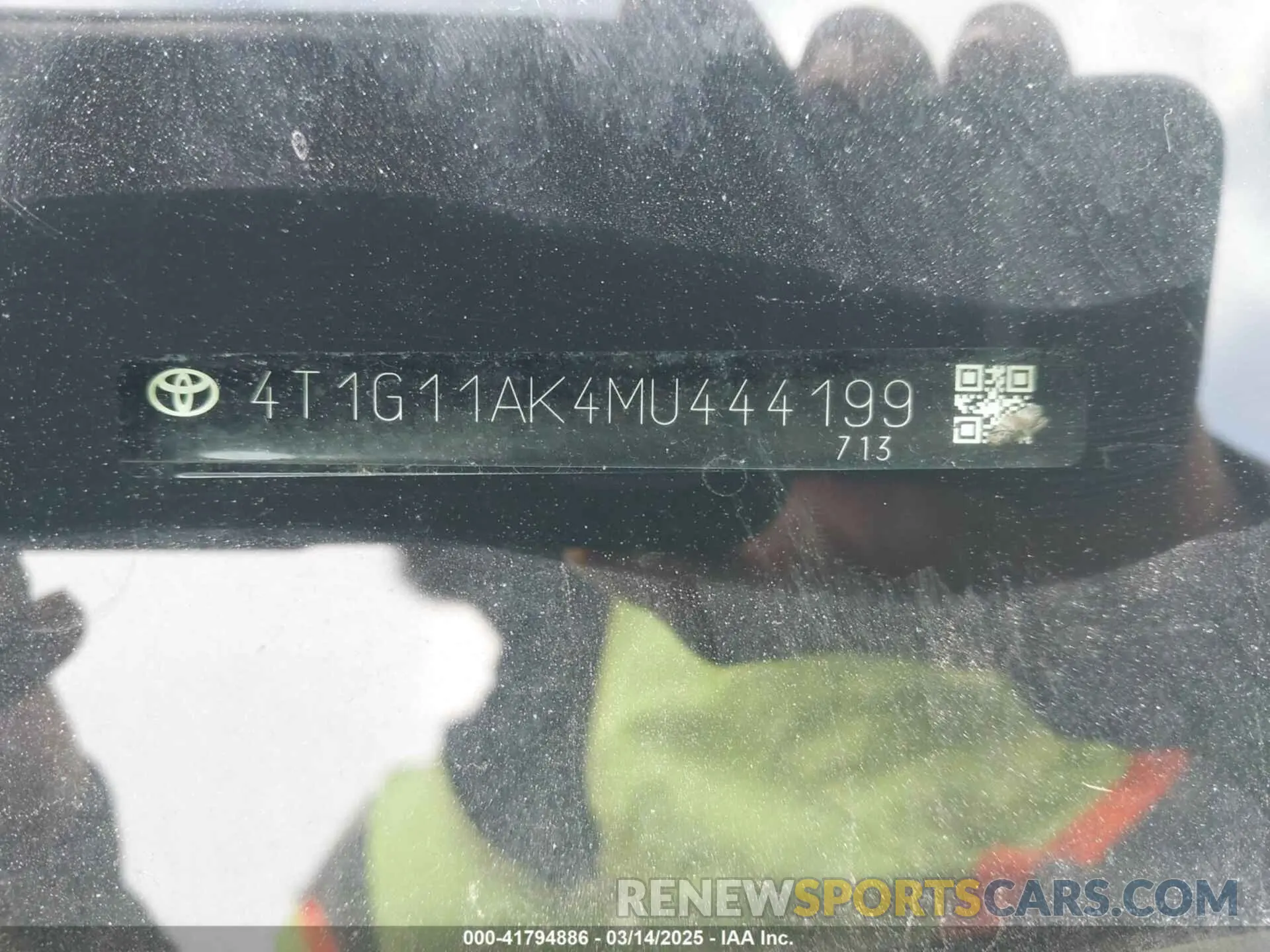 9 Photograph of a damaged car 4T1G11AK4MU444199 TOYOTA CAMRY 2021