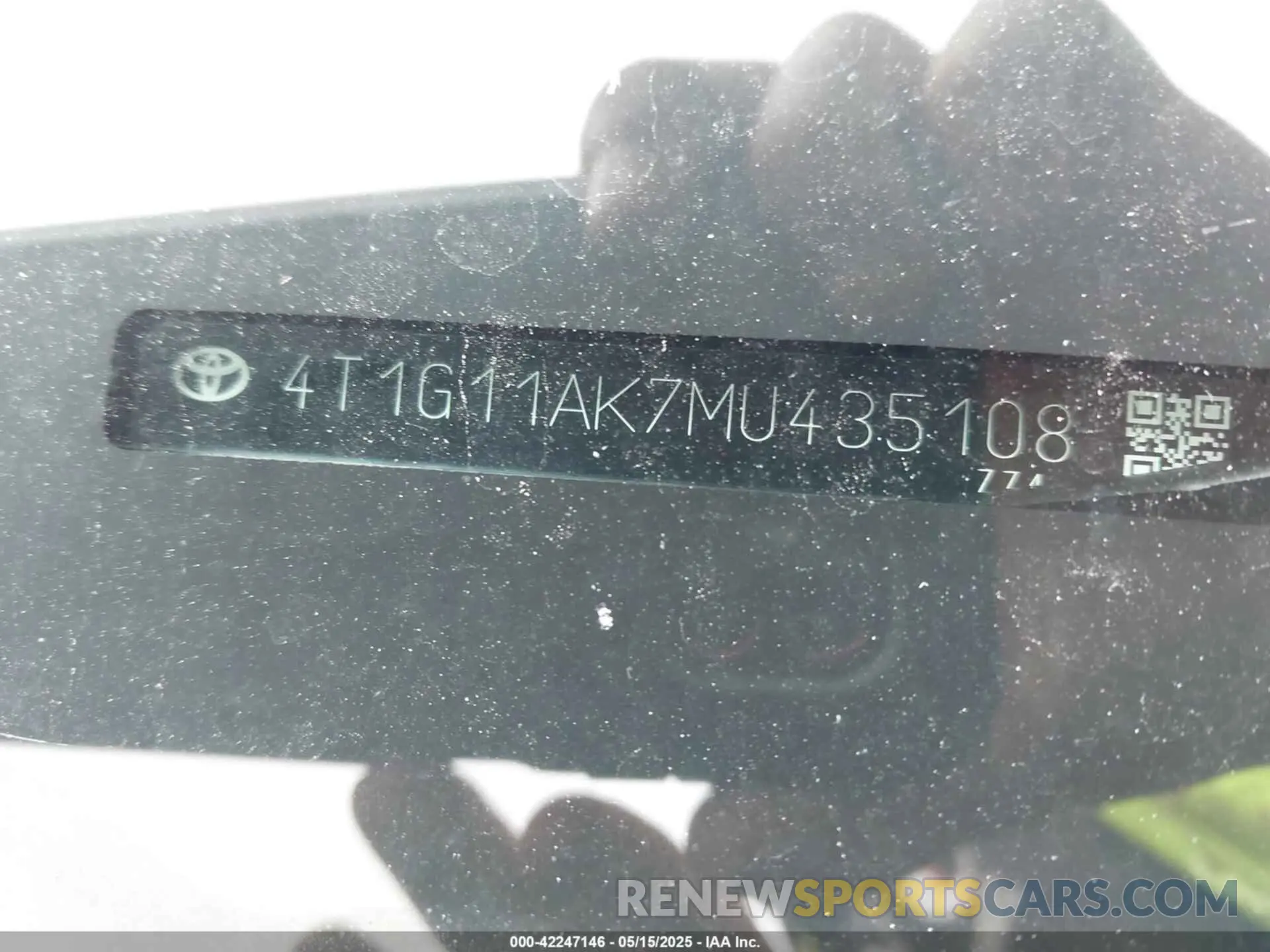 9 Photograph of a damaged car 4T1G11AK7MU435108 TOYOTA CAMRY 2021