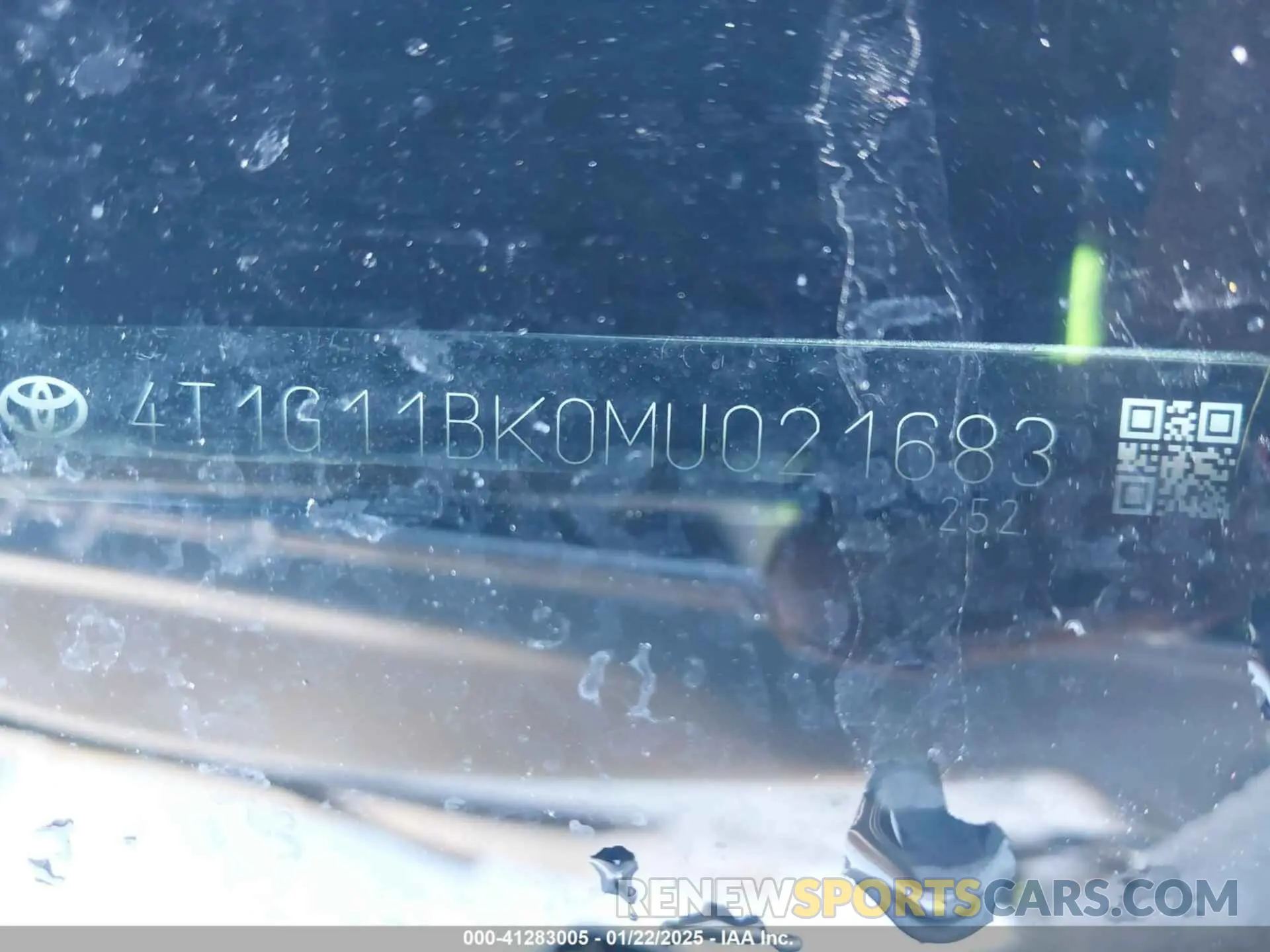 9 Photograph of a damaged car 4T1G11BK0MU021683 TOYOTA CAMRY 2021