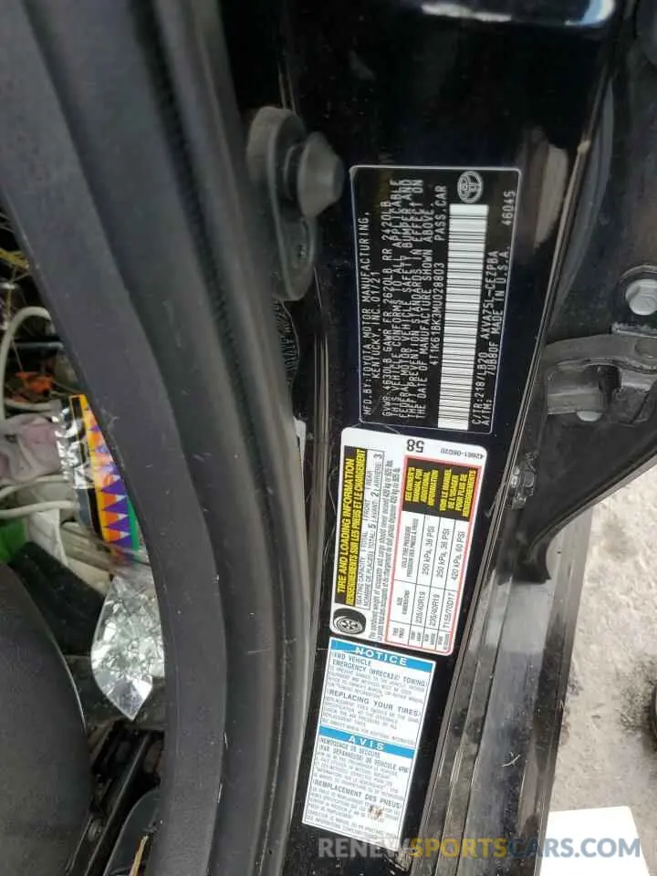 12 Фотография поврежденного автомобиля 4T1K61BK3MU028803 TOYOTA CAMRY 2021