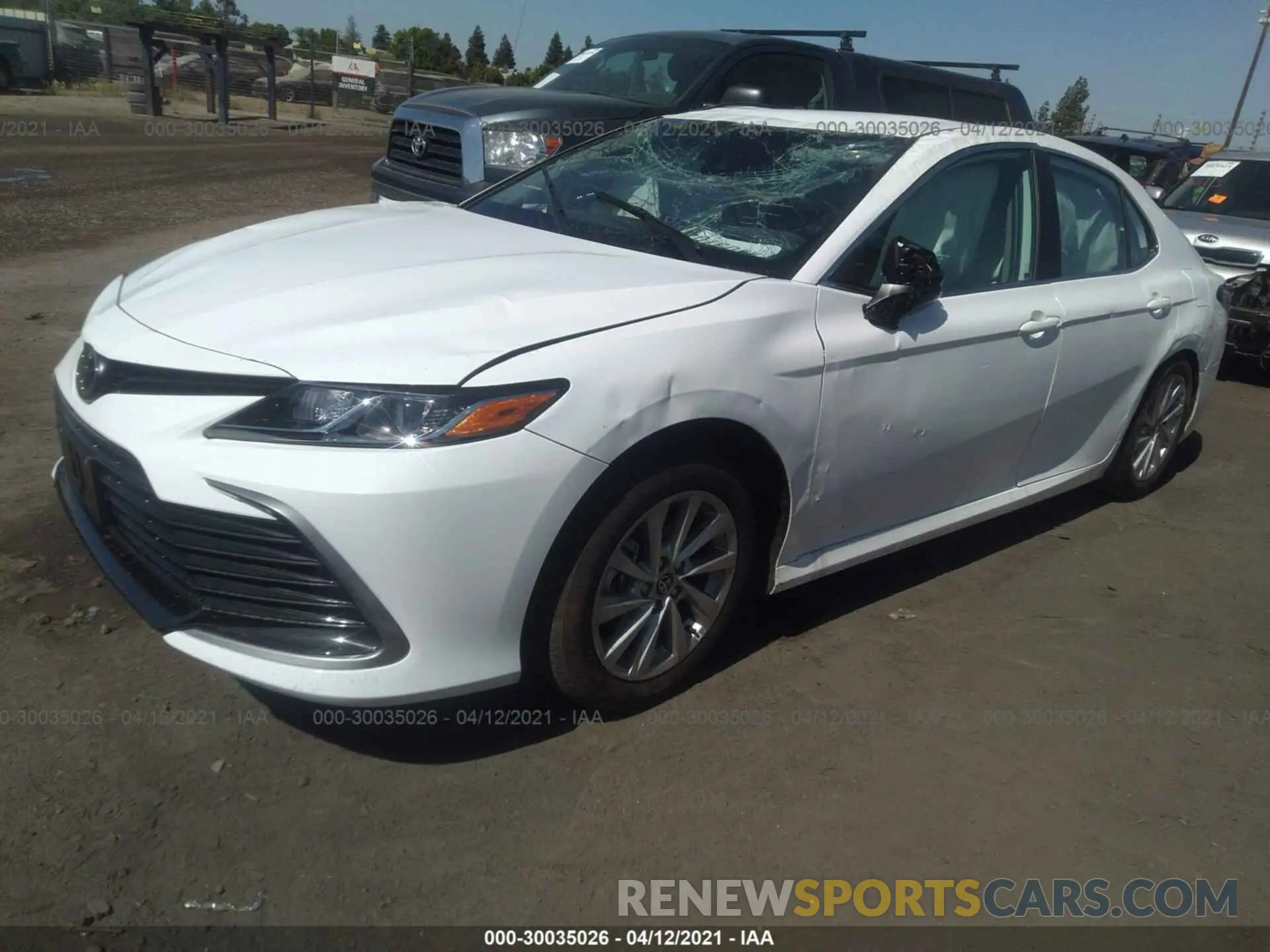 2 Photograph of a damaged car 4T1R11AK0MU538198 TOYOTA CAMRY 2021
