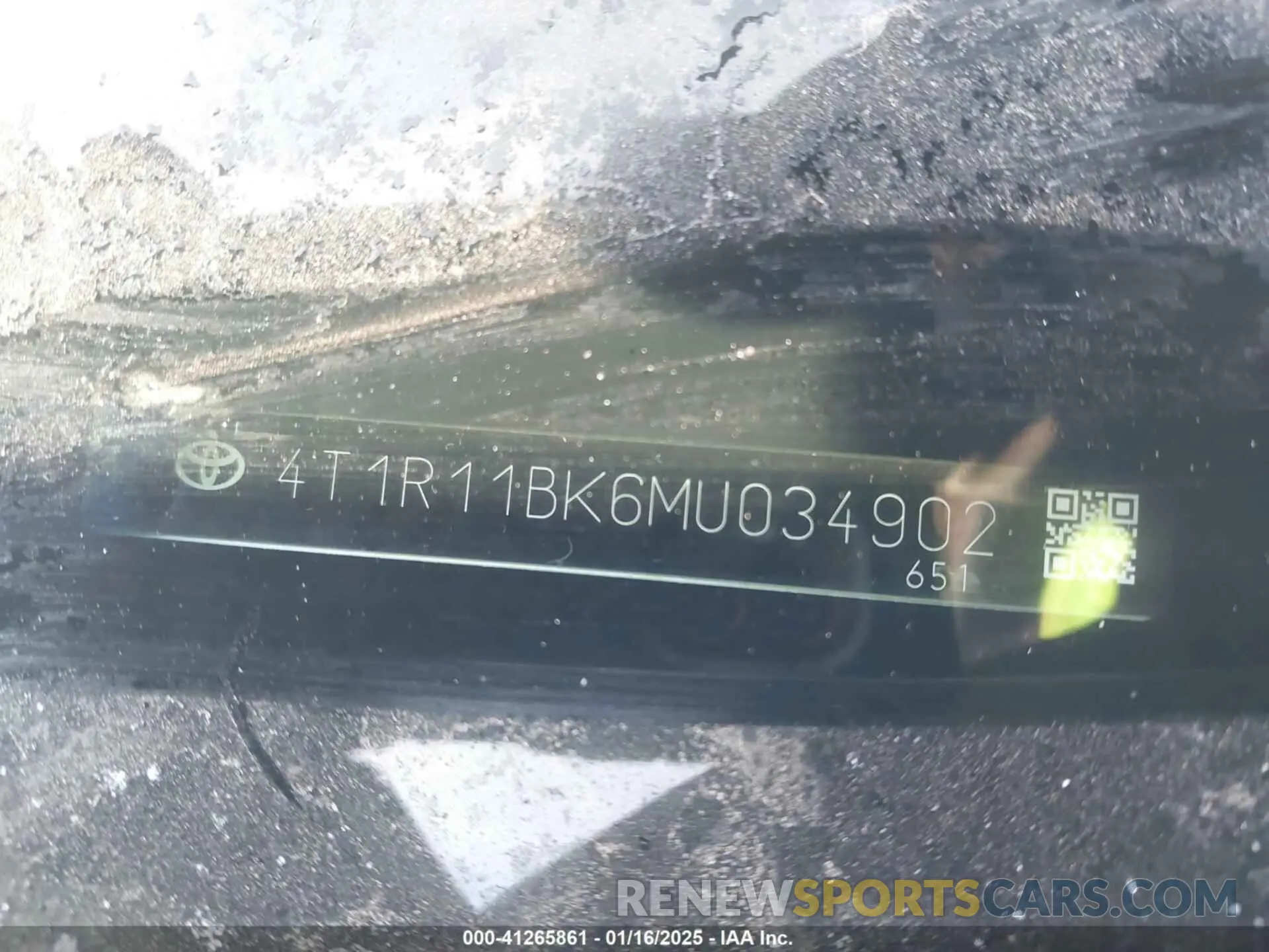 9 Фотография поврежденного автомобиля 4T1R11BK6MU034902 TOYOTA CAMRY 2021