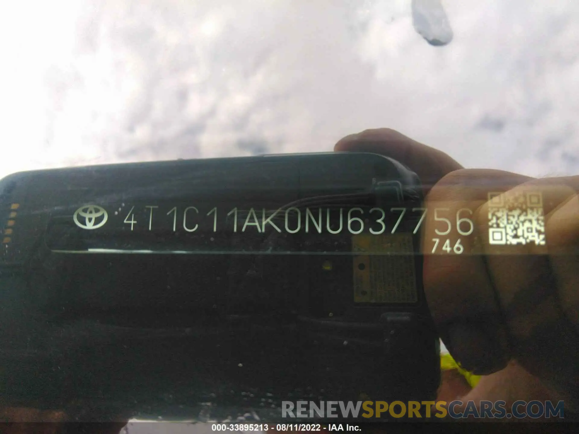 9 Фотография поврежденного автомобиля 4T1C11AK0NU637756 TOYOTA CAMRY 2022