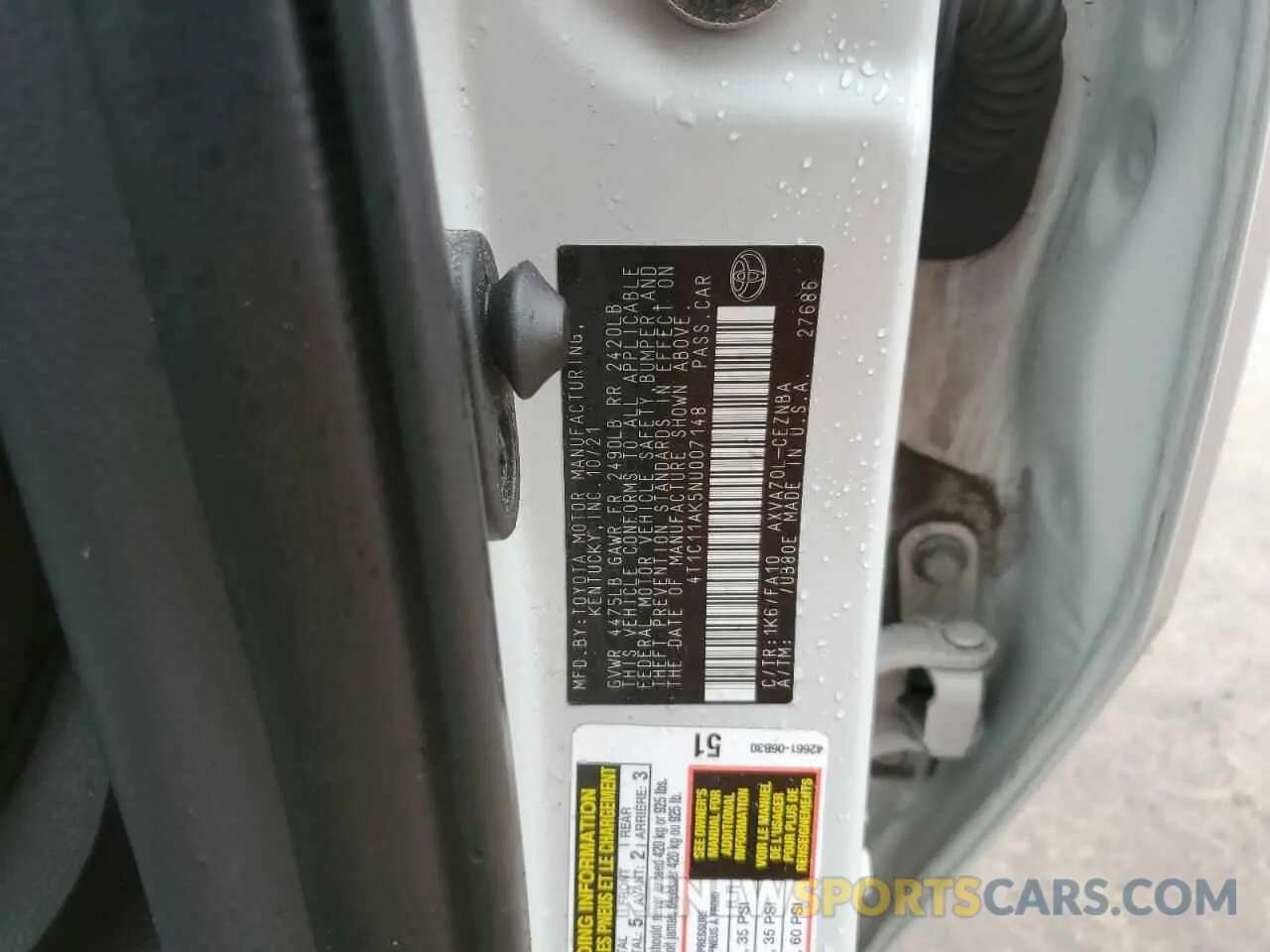 13 Photograph of a damaged car 4T1C11AK5NU007148 TOYOTA CAMRY 2022