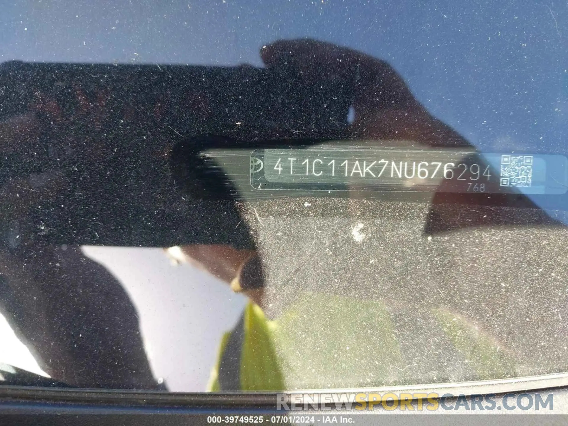 9 Photograph of a damaged car 4T1C11AK7NU676294 TOYOTA CAMRY 2022