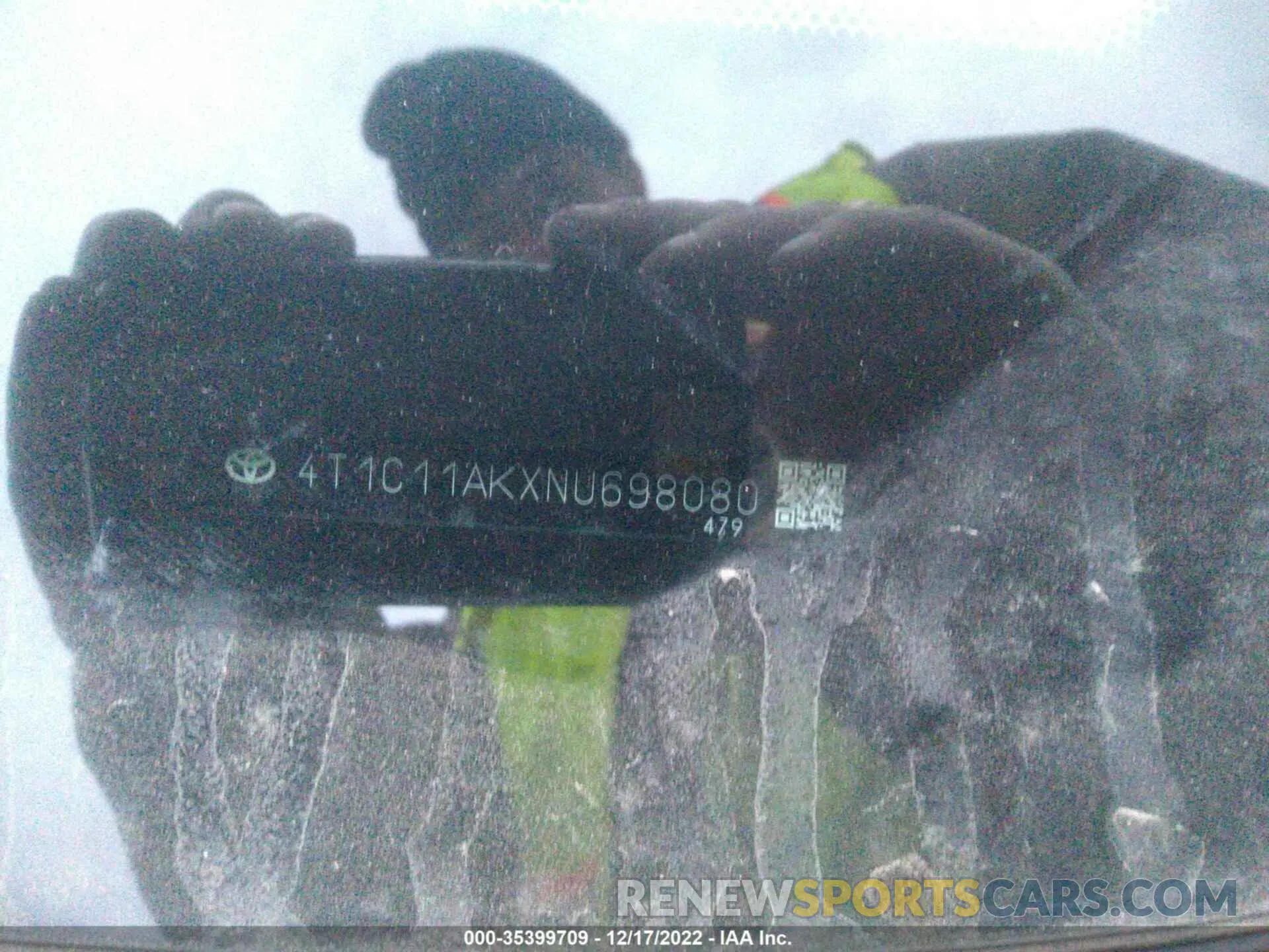 9 Photograph of a damaged car 4T1C11AKXNU698080 TOYOTA CAMRY 2022