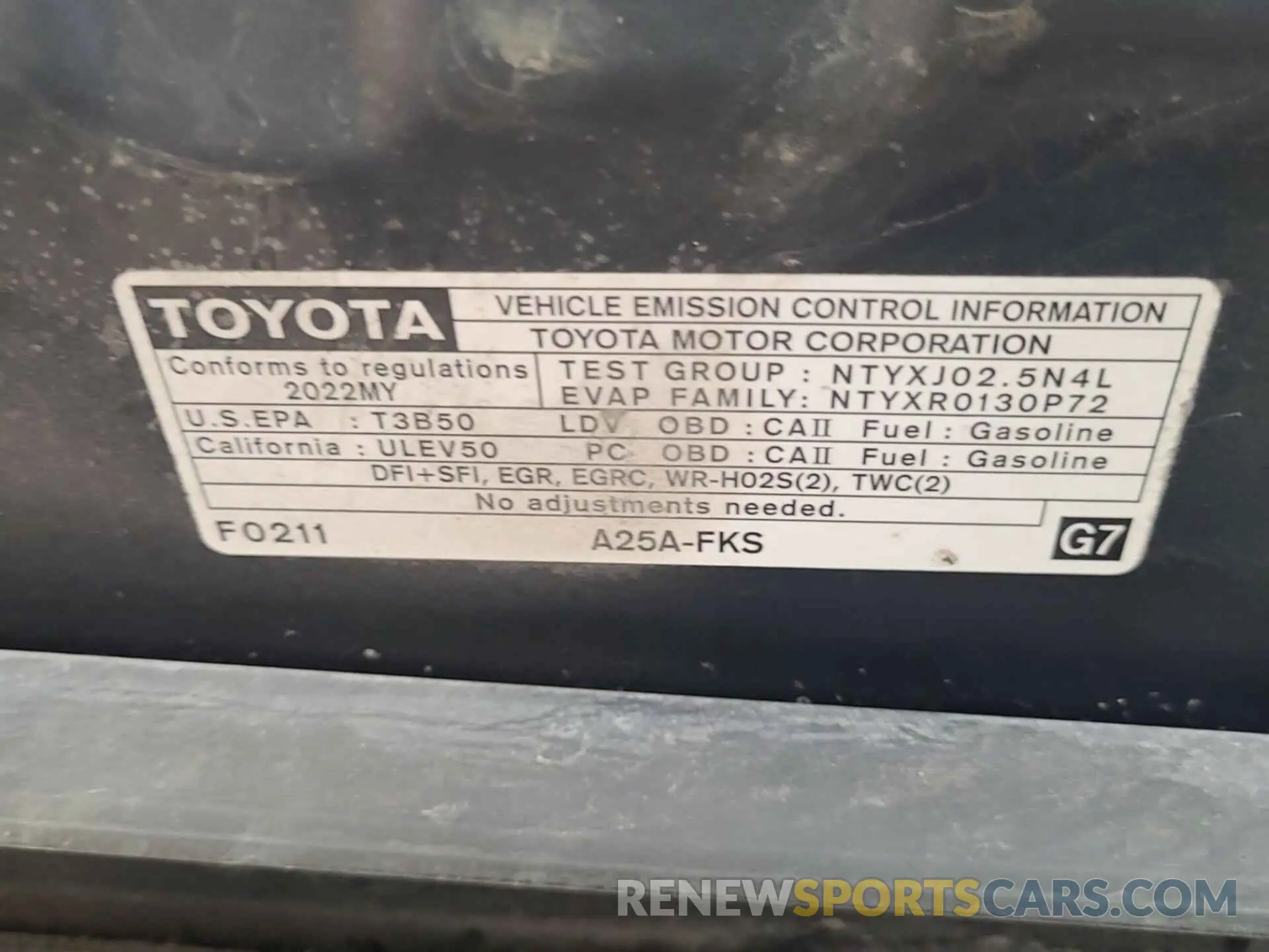 7 Photograph of a damaged car 4T1C11BK7NU065678 TOYOTA CAMRY 2022