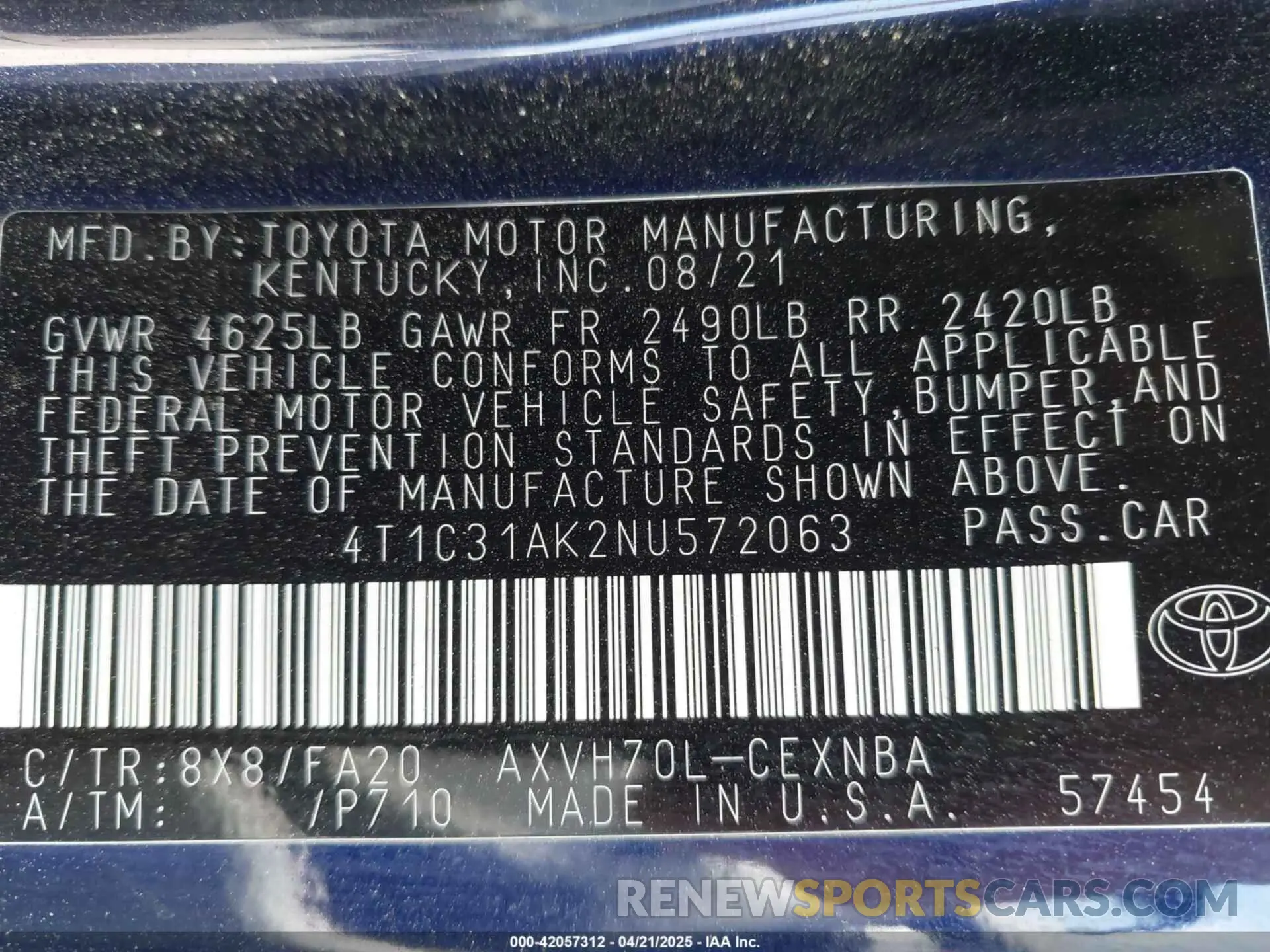 9 Photograph of a damaged car 4T1C31AK2NU572063 TOYOTA CAMRY 2022