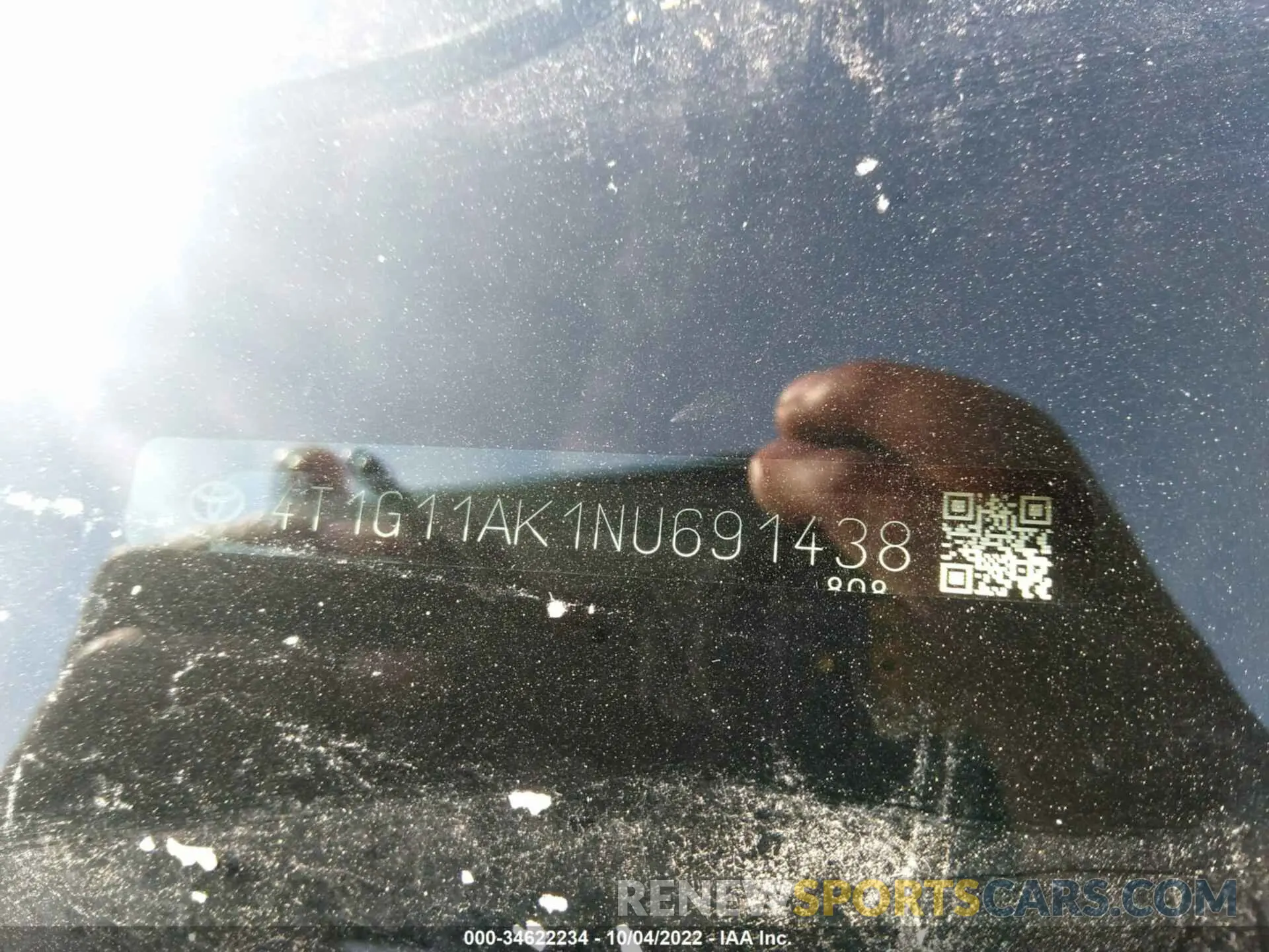 9 Photograph of a damaged car 4T1G11AK1NU691438 TOYOTA CAMRY 2022