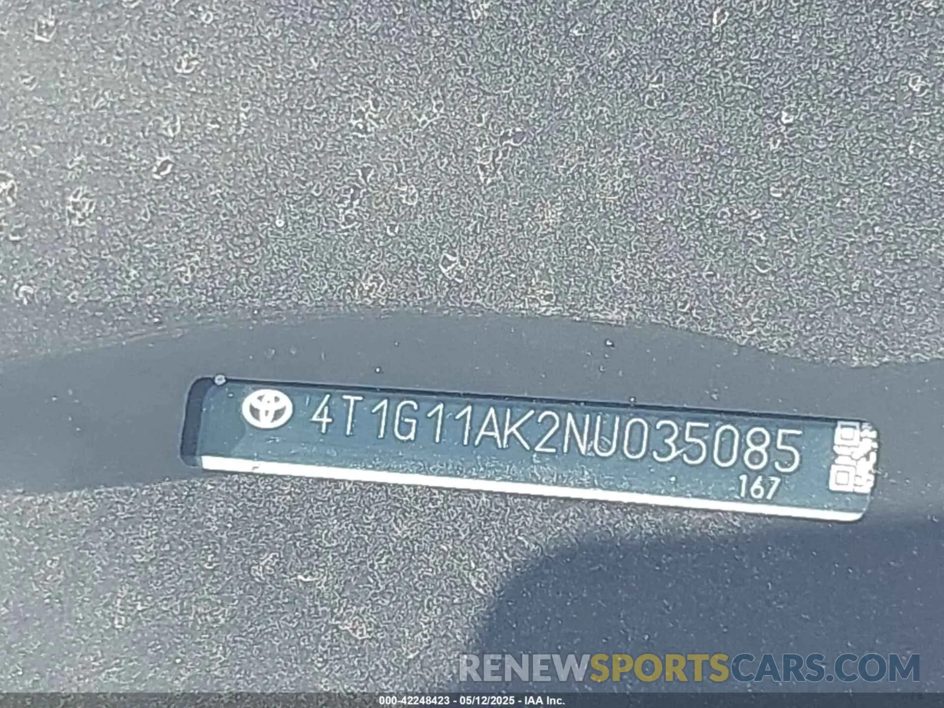 9 Photograph of a damaged car 4T1G11AK2NU035085 TOYOTA CAMRY 2022