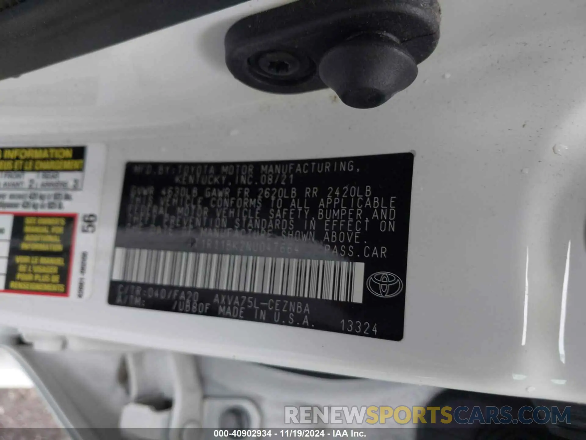 9 Фотография поврежденного автомобиля 4T1R11BK2NU047664 TOYOTA CAMRY 2022