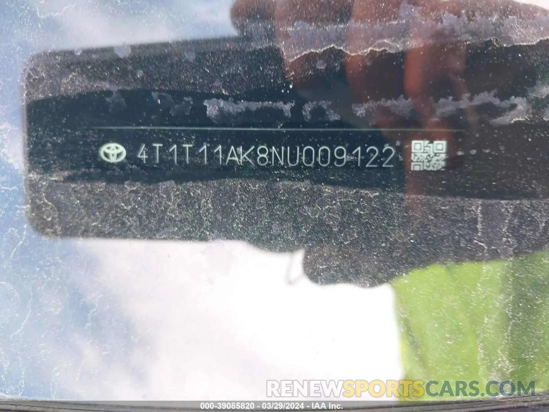 9 Photograph of a damaged car 4T1T11AK8NU009122 TOYOTA CAMRY 2022