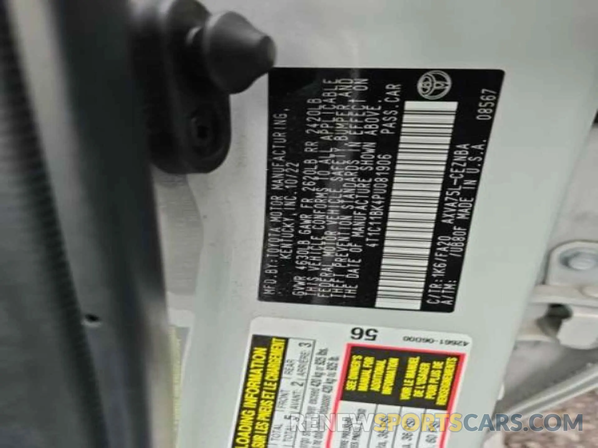 8 Photograph of a damaged car 4T1C11BK4PU081906 TOYOTA CAMRY 2023