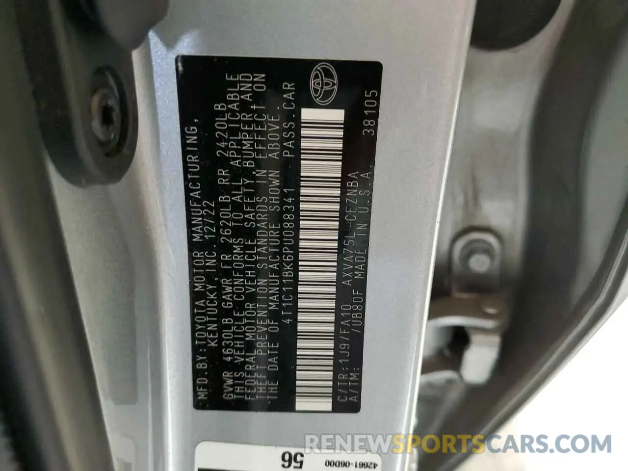 12 Фотография поврежденного автомобиля 4T1C11BK6PU088341 TOYOTA CAMRY 2023