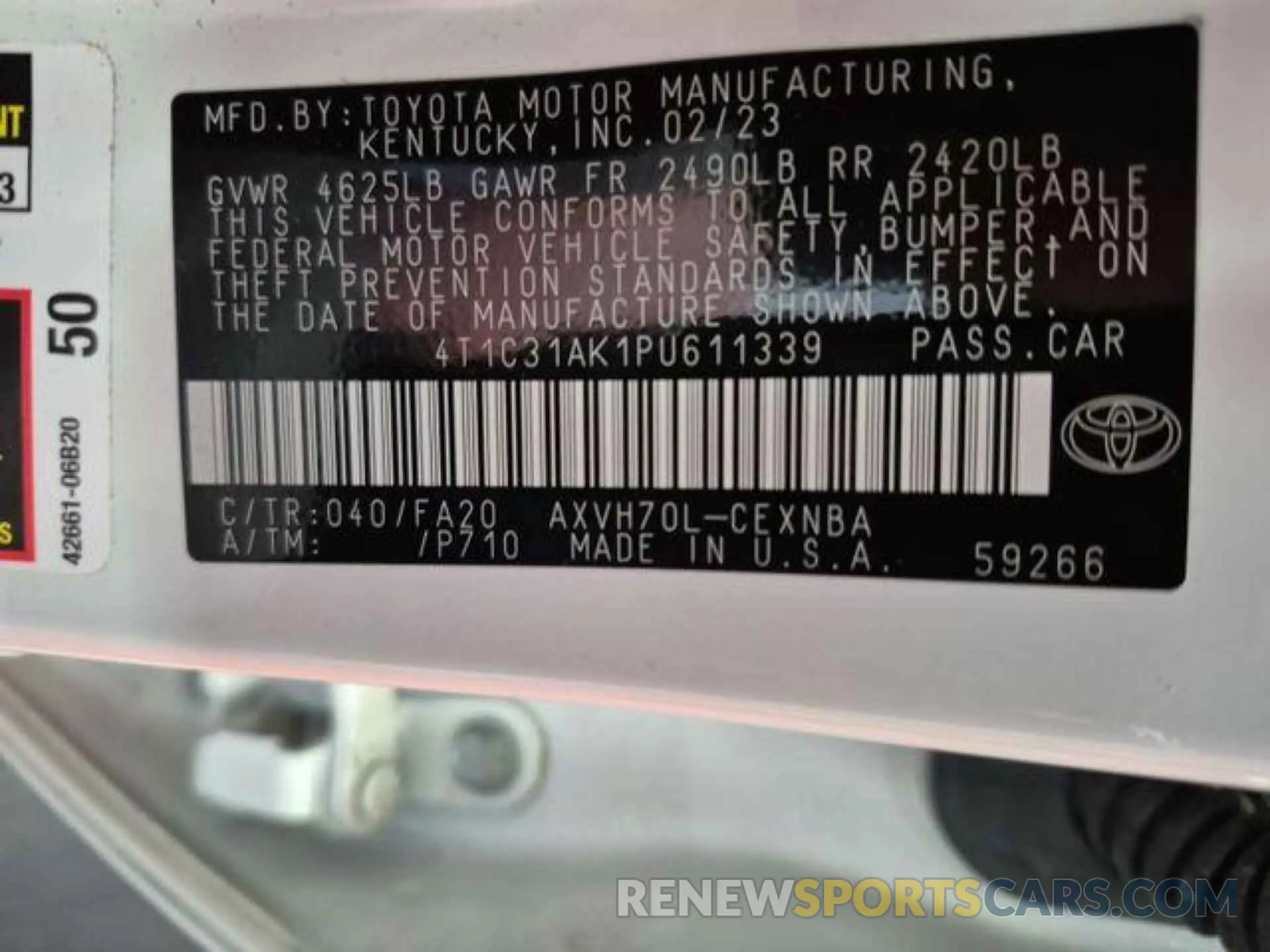 12 Фотография поврежденного автомобиля 4T1C31AK1PU611339 TOYOTA CAMRY 2023