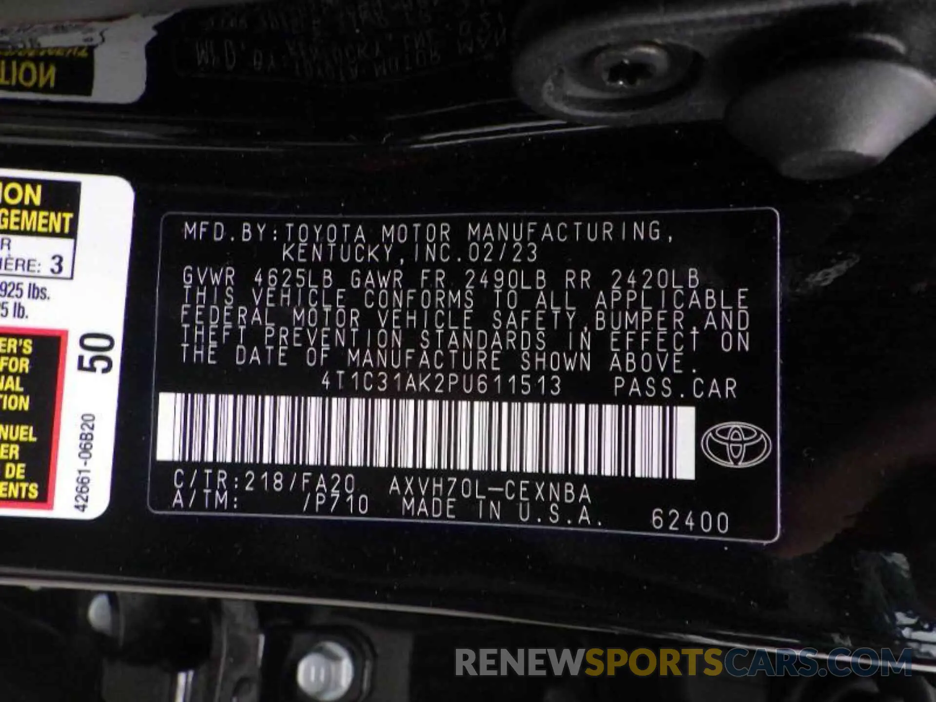 2 Фотография поврежденного автомобиля 4T1C31AK2PU611513 TOYOTA CAMRY 2023