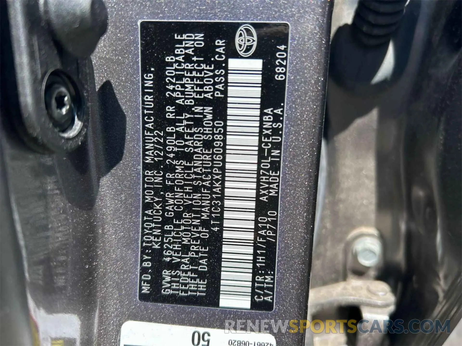 3 Photograph of a damaged car 4T1C31AKXPU609850 TOYOTA CAMRY 2023