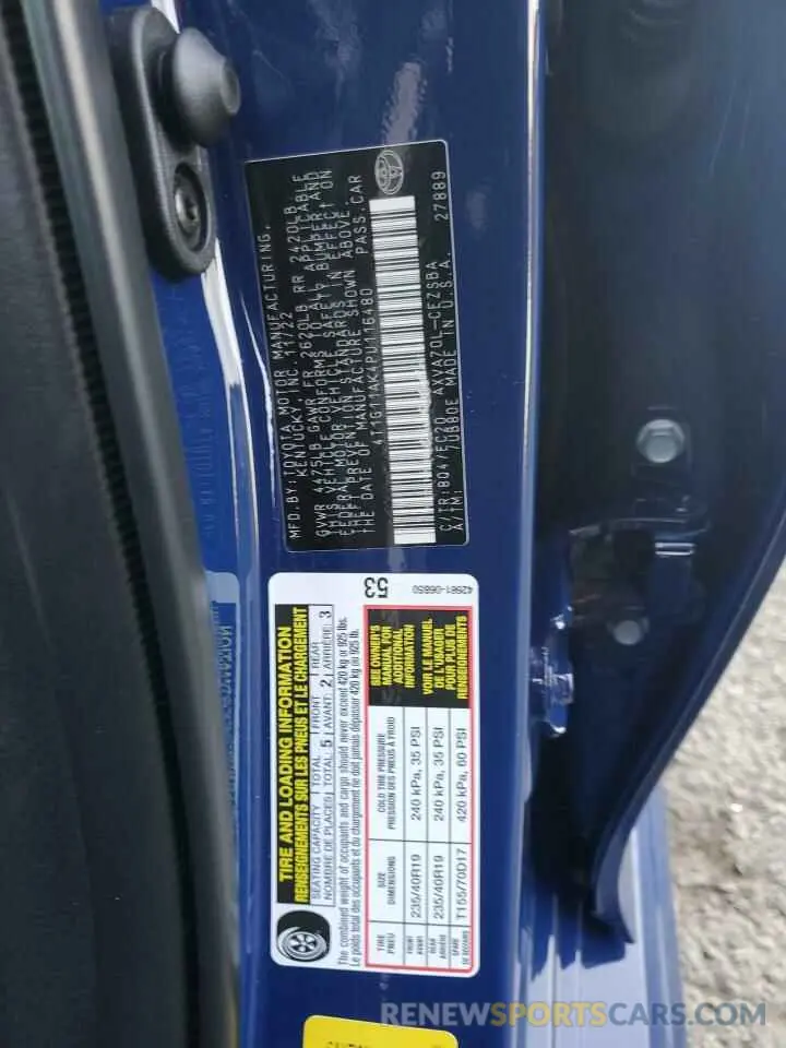 12 Photograph of a damaged car 4T1G11AK4PU116480 TOYOTA CAMRY 2023