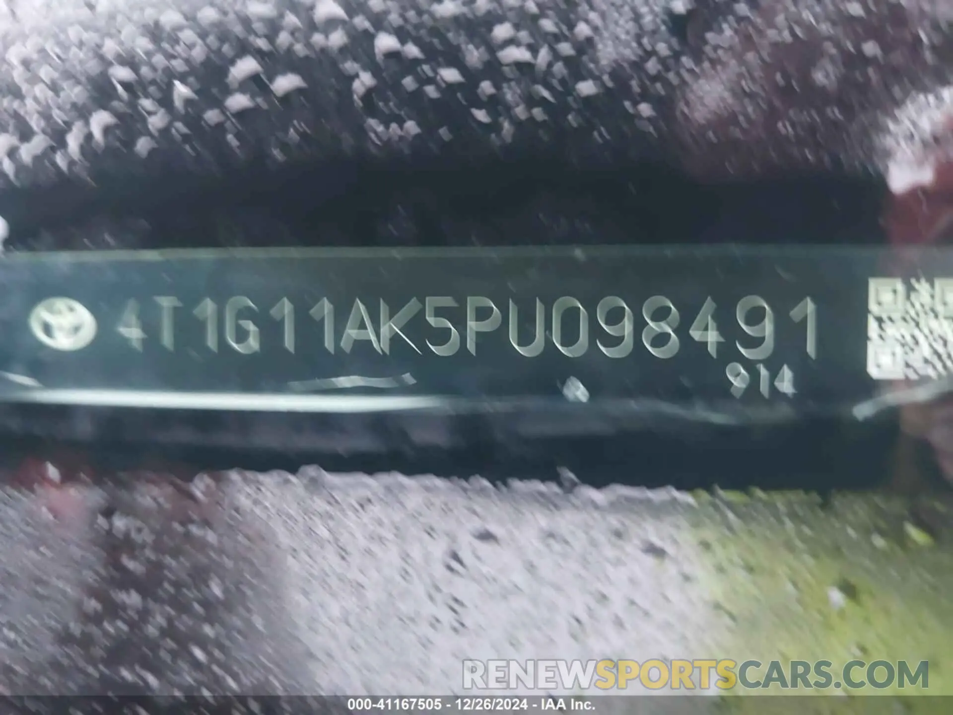 18 Photograph of a damaged car 4T1G11AK5PU098491 TOYOTA CAMRY 2023