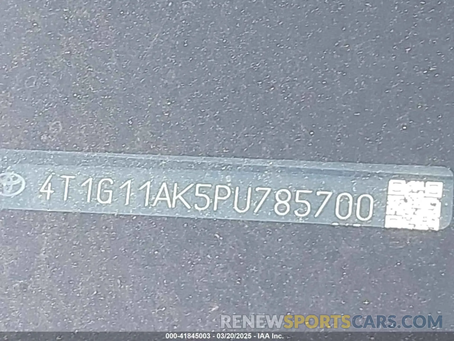 18 Photograph of a damaged car 4T1G11AK5PU785700 TOYOTA CAMRY 2023