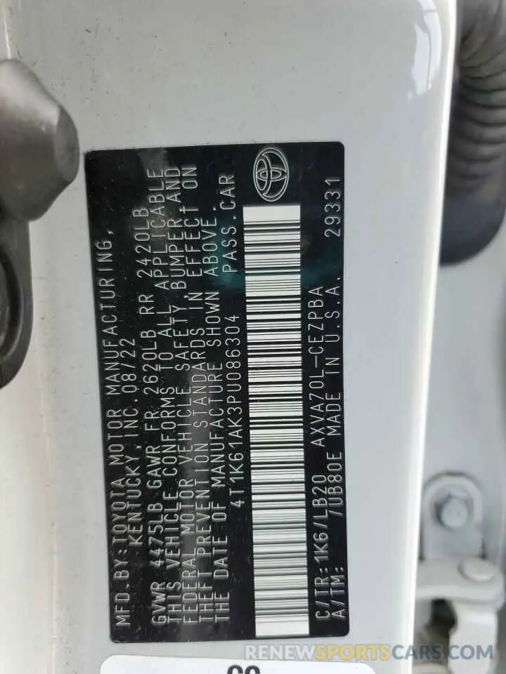 14 Photograph of a damaged car 4T1K61AK3PU086304 TOYOTA CAMRY 2023