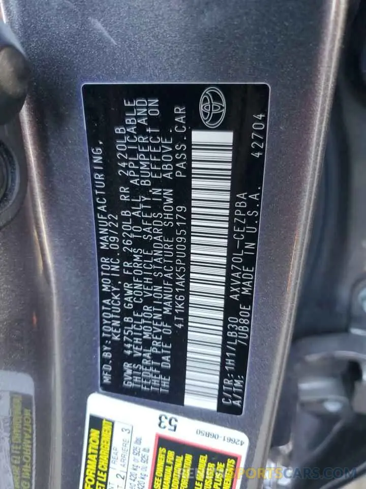 12 Фотография поврежденного автомобиля 4T1K61AK5PU095179 TOYOTA CAMRY 2023