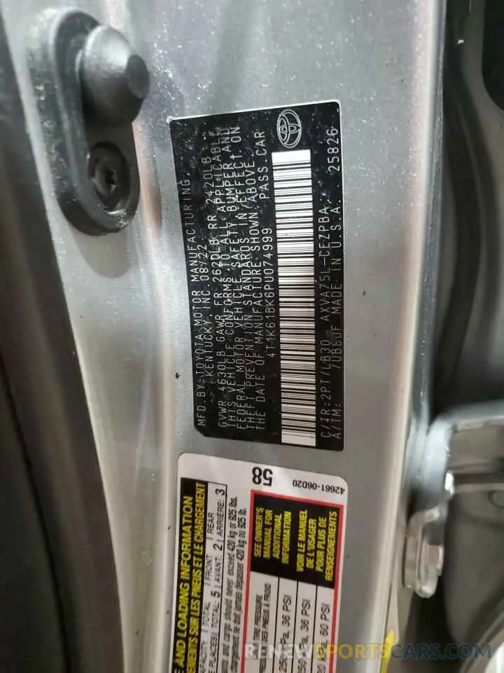 12 Фотография поврежденного автомобиля 4T1K61BK6PU074999 TOYOTA CAMRY 2023