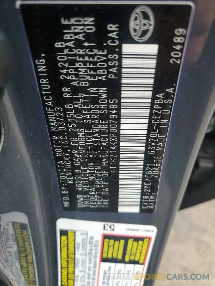 13 Фотография поврежденного автомобиля 4T1KZ1AKXPU079485 TOYOTA CAMRY 2023