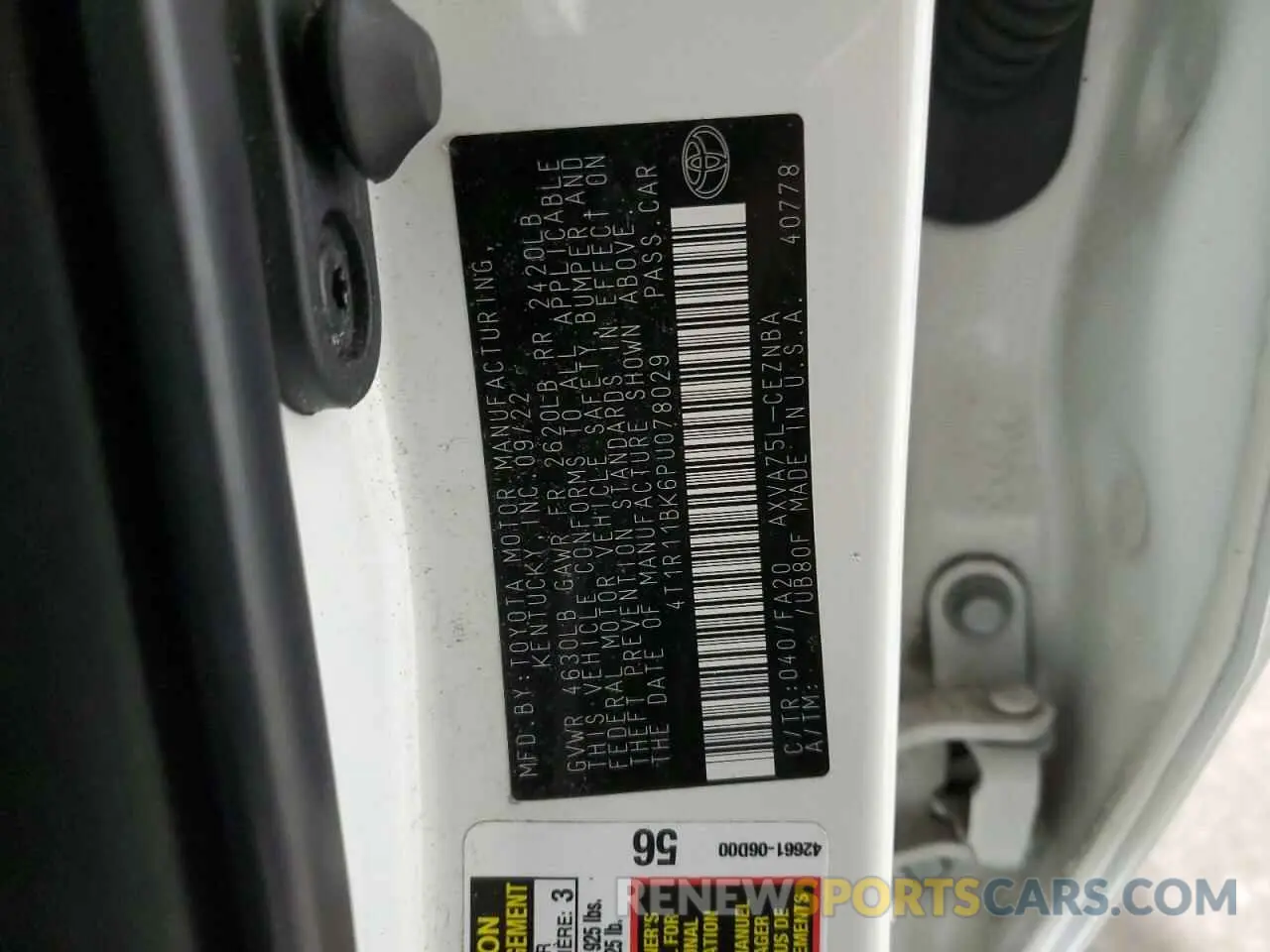 12 Фотография поврежденного автомобиля 4T1R11BK6PU078029 TOYOTA CAMRY 2023
