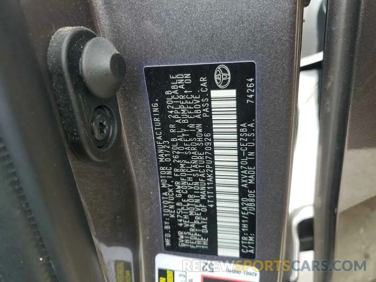 14 Фотография поврежденного автомобиля 4T1T11AK2PU770926 TOYOTA CAMRY 2023
