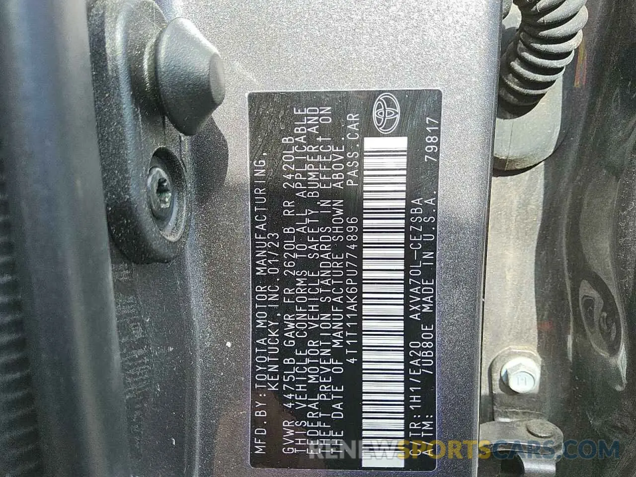 13 Photograph of a damaged car 4T1T11AK6PU774896 TOYOTA CAMRY 2023