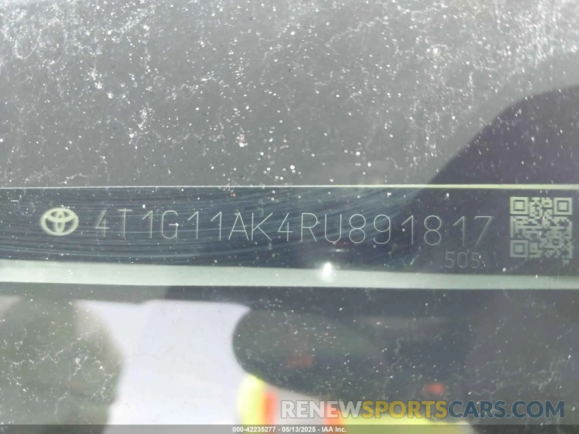 9 Photograph of a damaged car 4T1G11AK4RU891817 TOYOTA CAMRY 2024