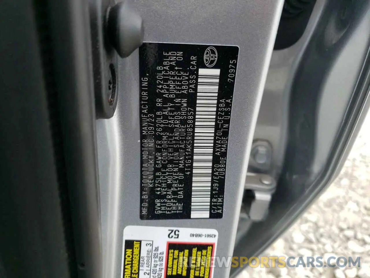 12 Photograph of a damaged car 4T1G11AK5RU858857 TOYOTA CAMRY 2024