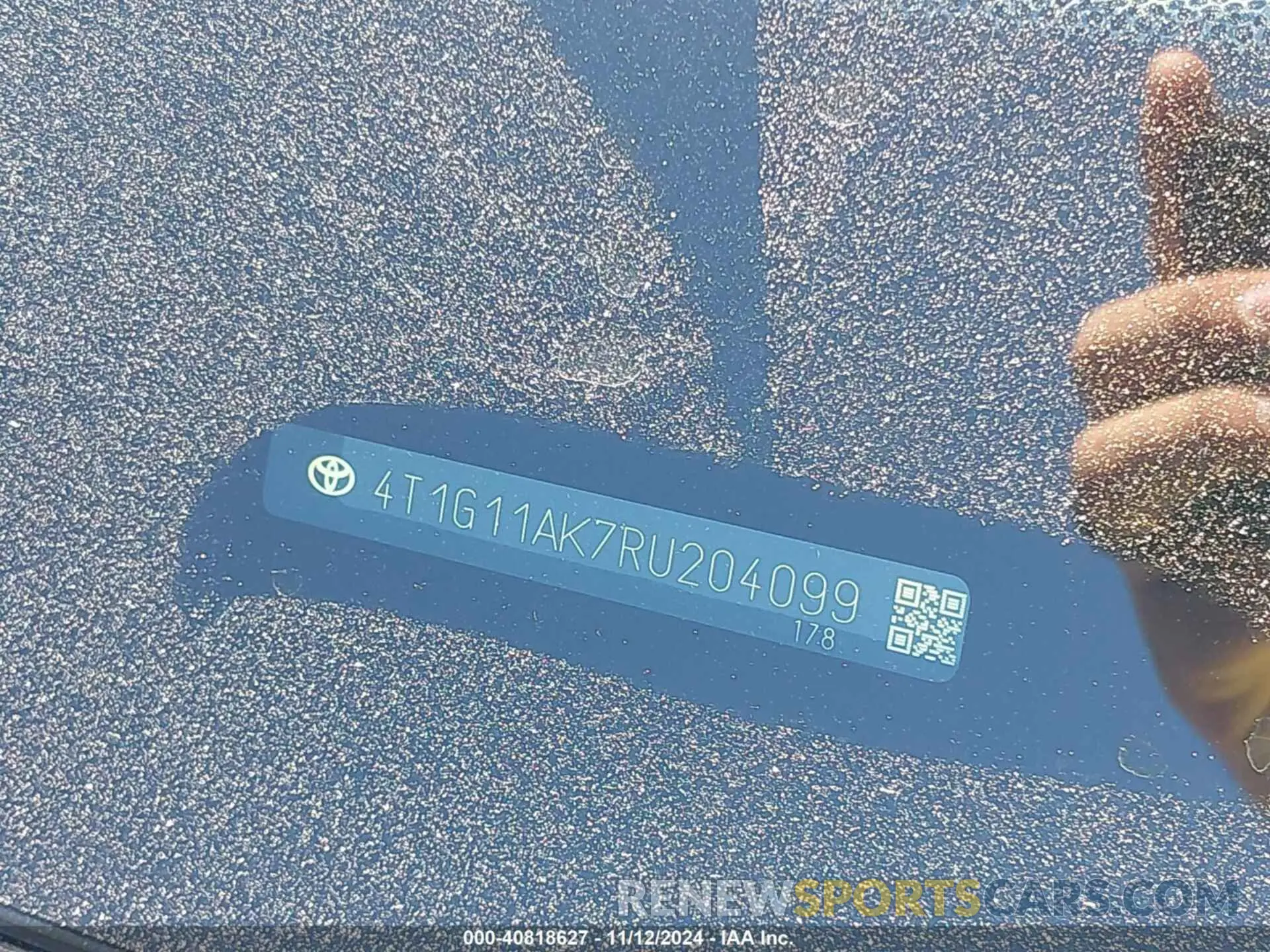 18 Photograph of a damaged car 4T1G11AK7RU204099 TOYOTA CAMRY 2024