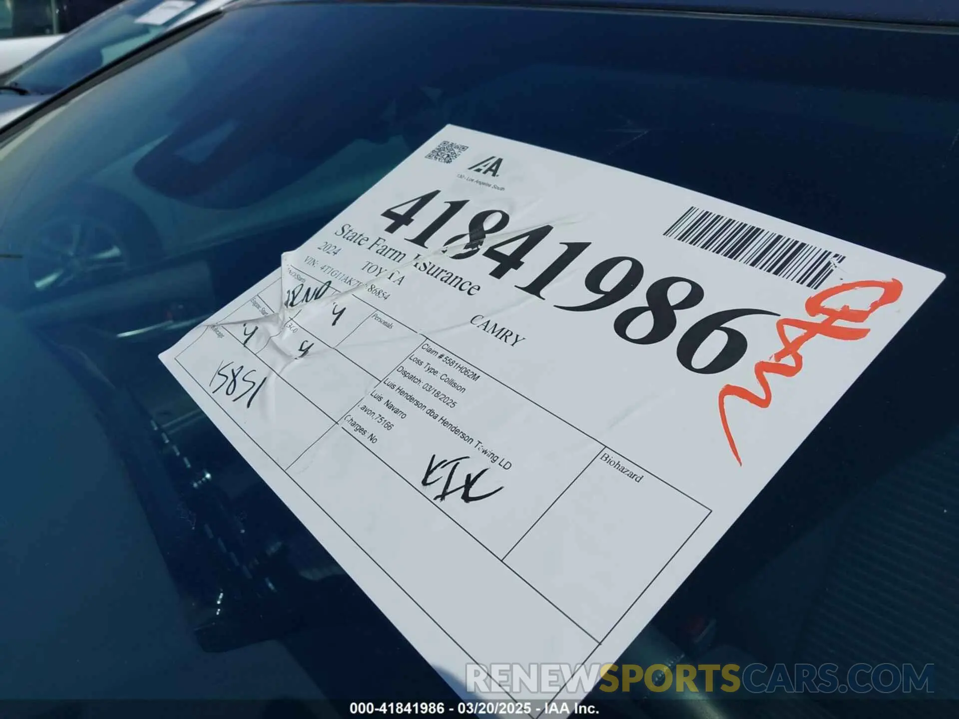 18 Photograph of a damaged car 4T1G11AK7RU886854 TOYOTA CAMRY 2024