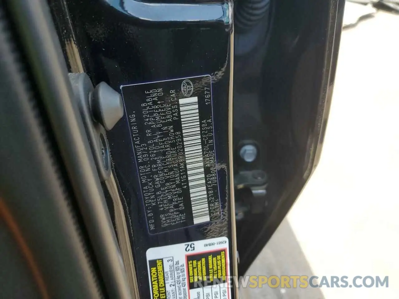 14 Photograph of a damaged car 4T1G11AK8RU202958 TOYOTA CAMRY 2024
