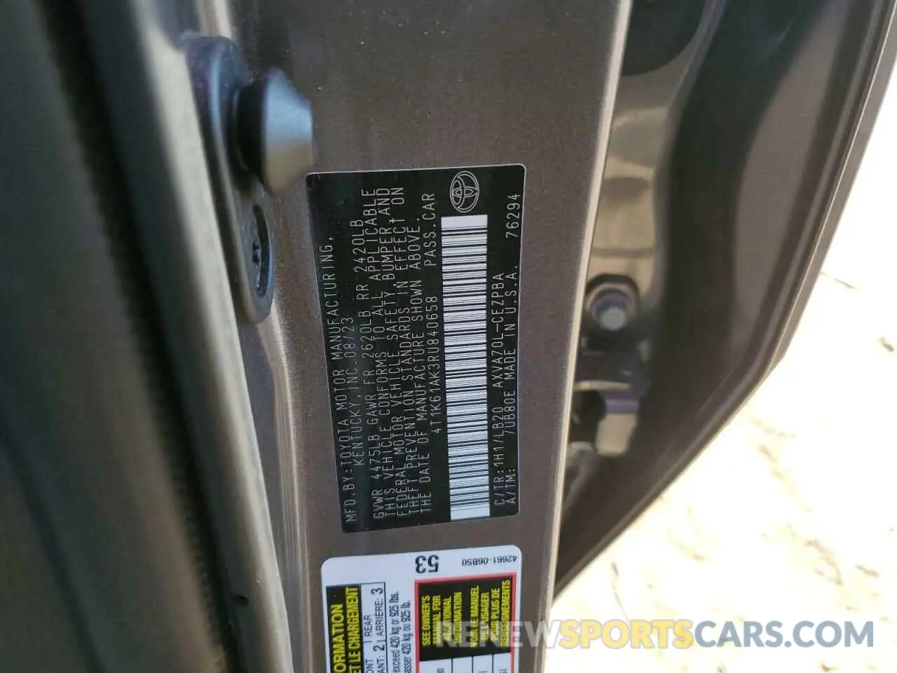 14 Photograph of a damaged car 4T1K61AK3RU840658 TOYOTA CAMRY 2024