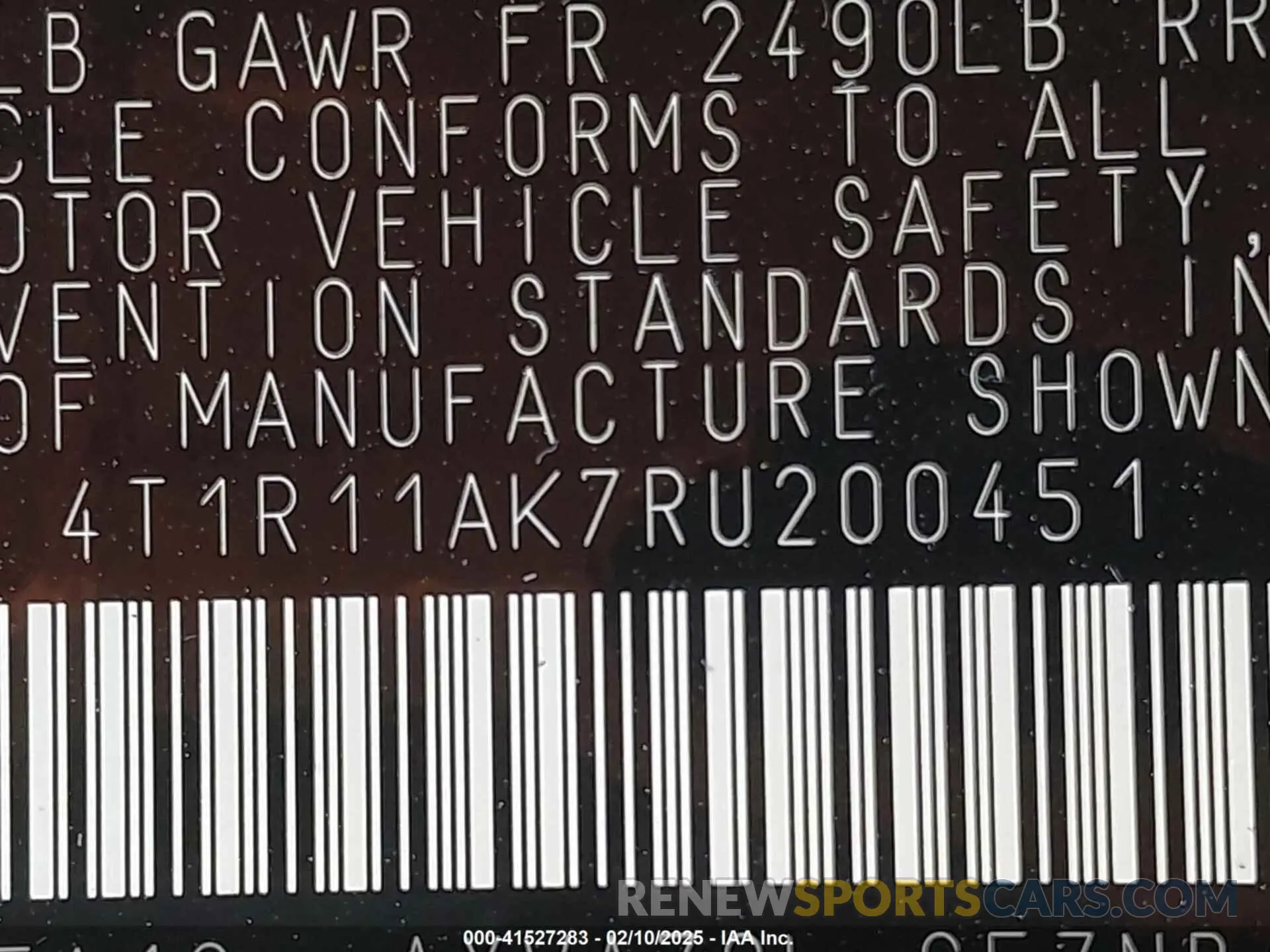 9 Photograph of a damaged car 4T1R11AK7RU200451 TOYOTA CAMRY 2024