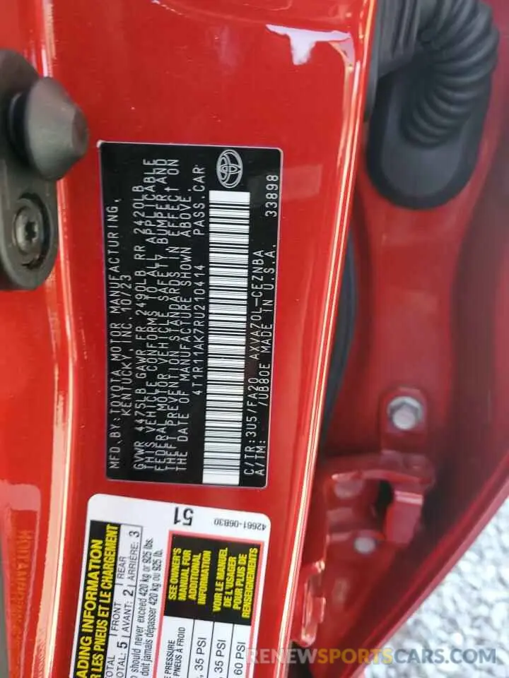 12 Photograph of a damaged car 4T1R11AK7RU210414 TOYOTA CAMRY 2024