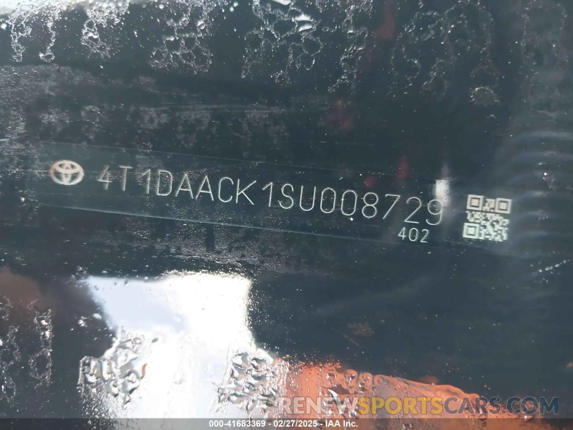 9 Фотография поврежденного автомобиля 4T1DAACK1SU008729 TOYOTA CAMRY 2025