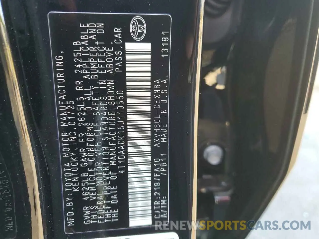 14 Фотография поврежденного автомобиля 4T1DAACK1SU110550 TOYOTA CAMRY 2025