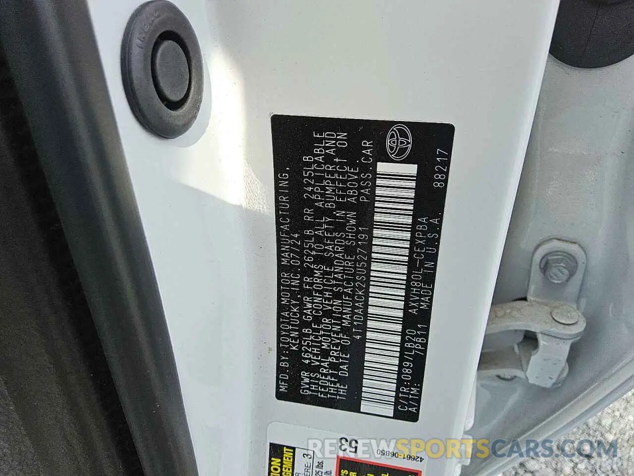 12 Фотография поврежденного автомобиля 4T1DAACK2SU527191 TOYOTA CAMRY 2025