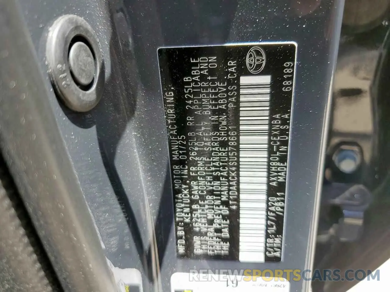 13 Photograph of a damaged car 4T1DAACK4SU578661 TOYOTA CAMRY 2025