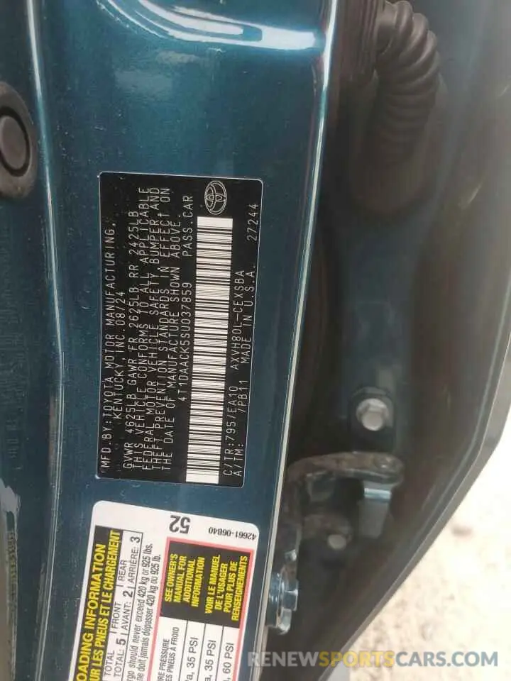 12 Photograph of a damaged car 4T1DAACK5SU037859 TOYOTA CAMRY 2025