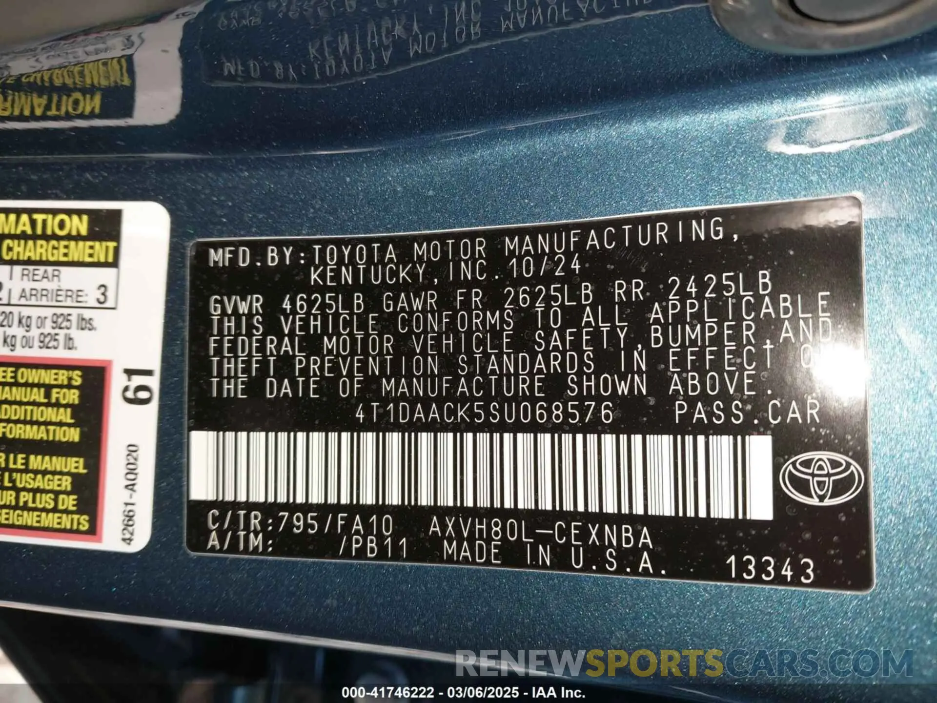 9 Photograph of a damaged car 4T1DAACK5SU068576 TOYOTA CAMRY 2025