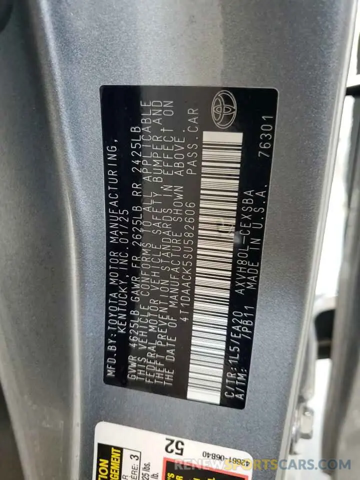 12 Фотография поврежденного автомобиля 4T1DAACK5SU582606 TOYOTA CAMRY 2025