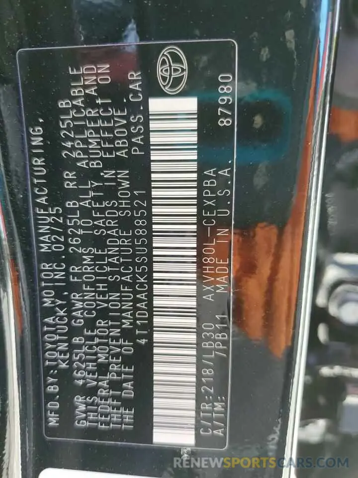 14 Photograph of a damaged car 4T1DAACK5SU588521 TOYOTA CAMRY 2025