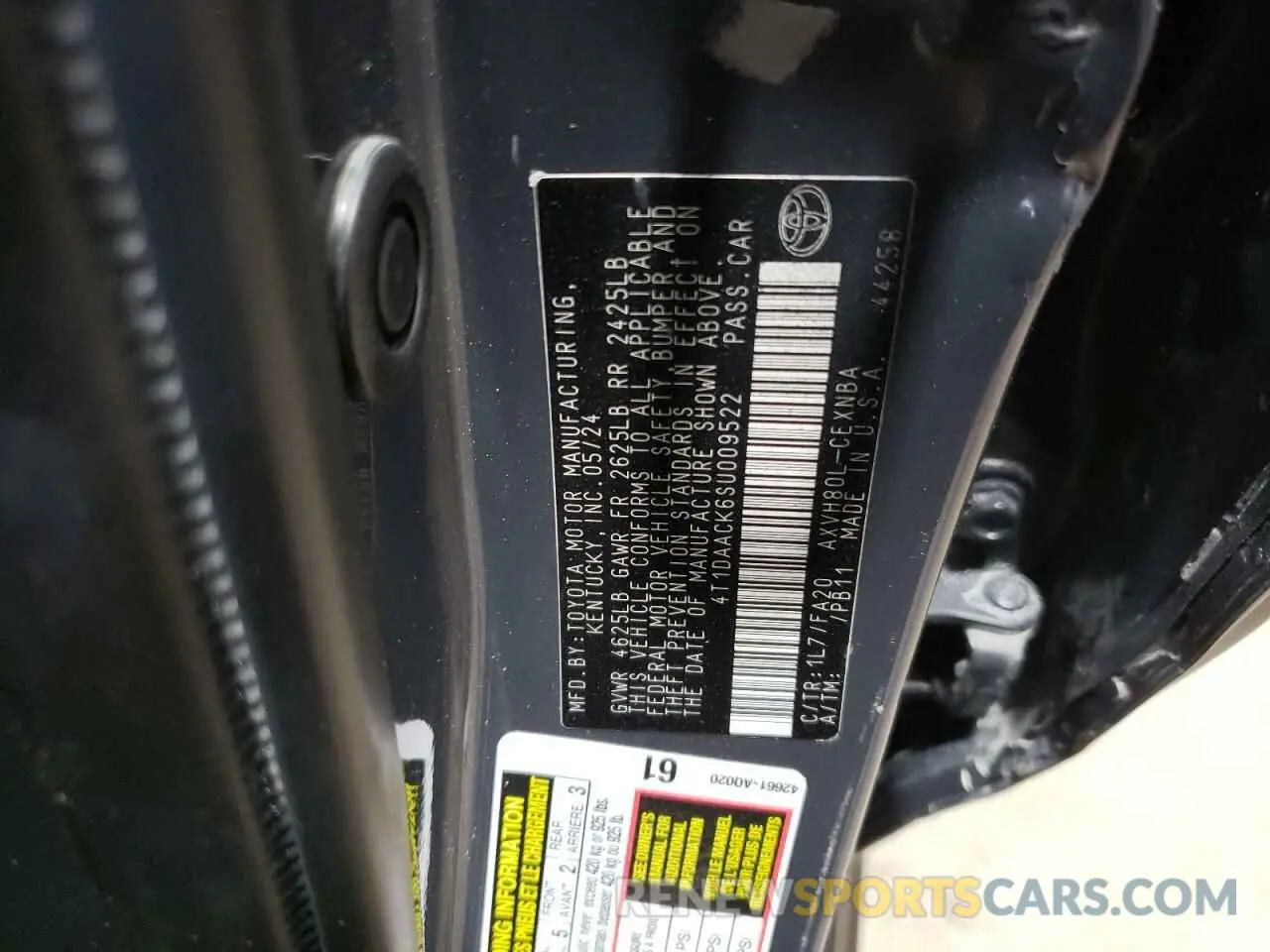 12 Фотография поврежденного автомобиля 4T1DAACK6SU009522 TOYOTA CAMRY 2025