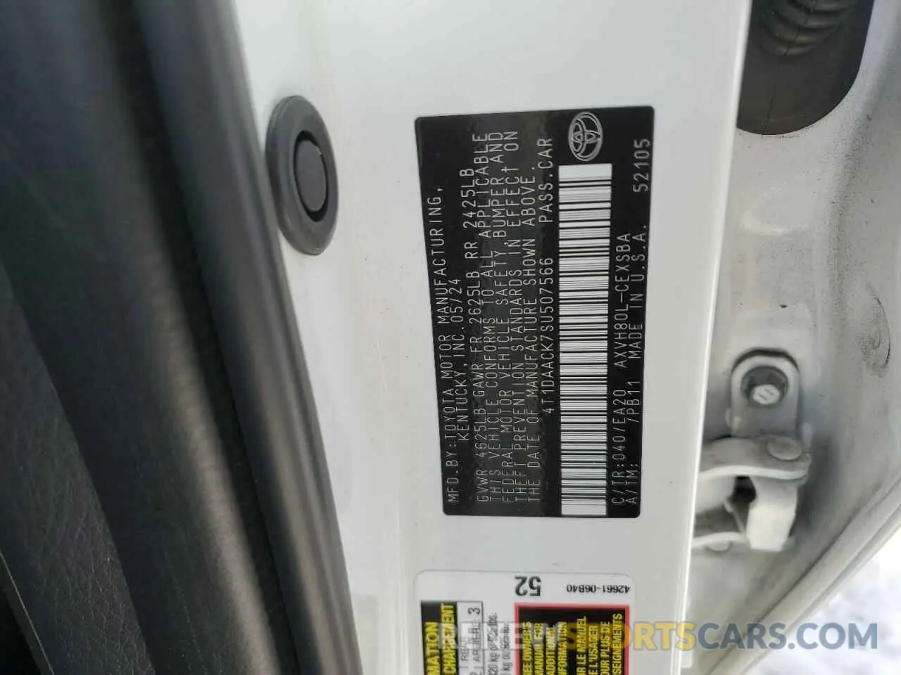 12 Photograph of a damaged car 4T1DAACK7SU507566 TOYOTA CAMRY 2025